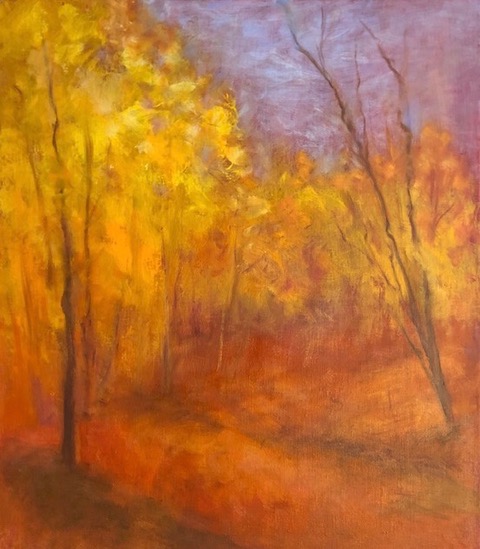 Through the Woods oil painting Joyce Weinstein fine art
