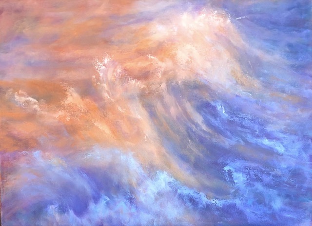 Golden Waves oil painting Joyce Weinstein fine art