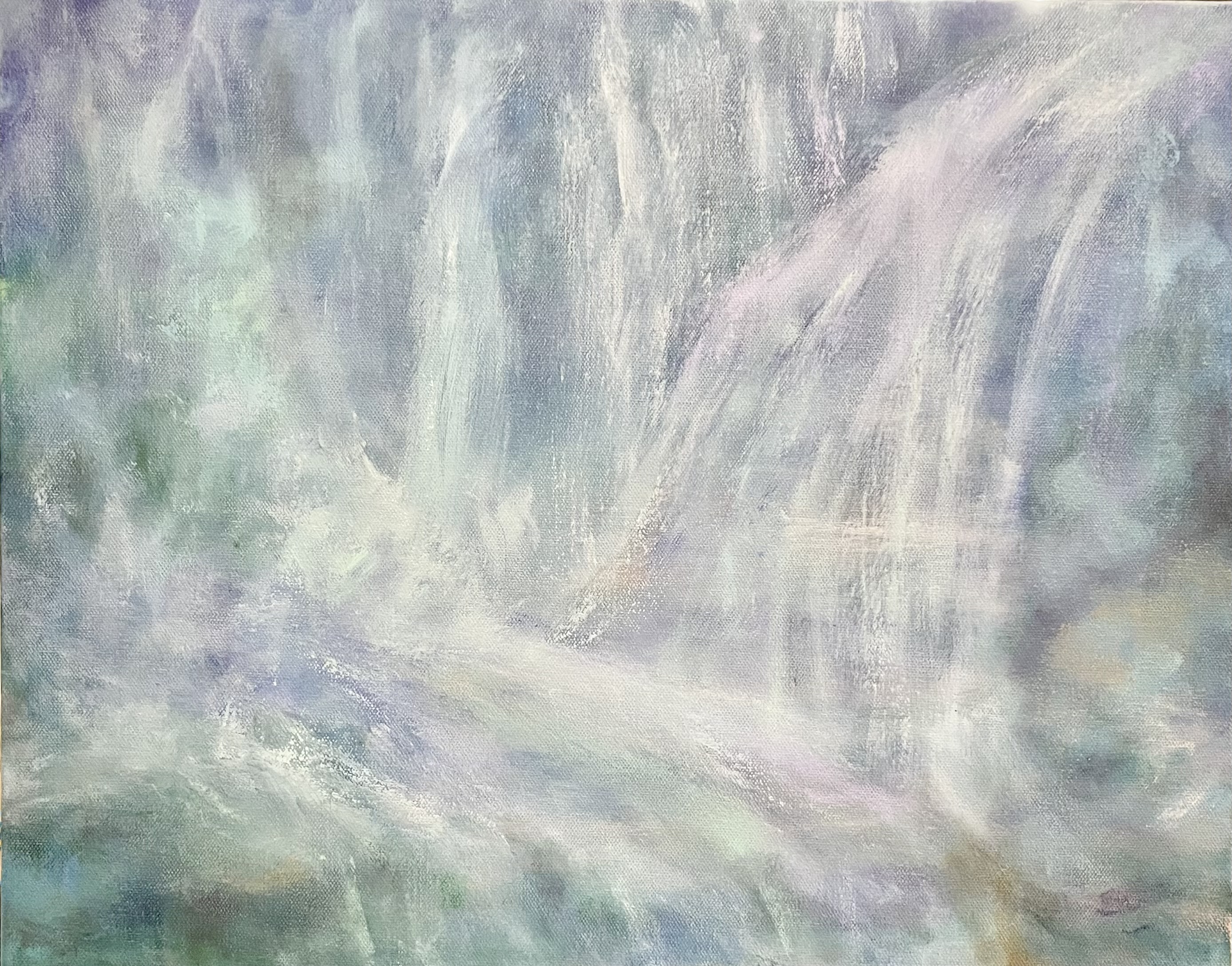 Rushing water oil painting Joyce Weinstein fine Art
